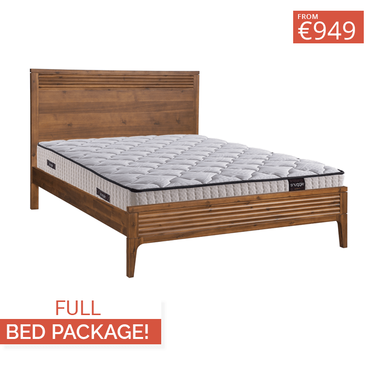 Dark Wooden Bed Frame Package