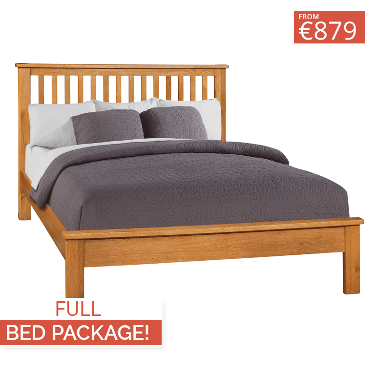 Oak Wooden Bed Frame Package