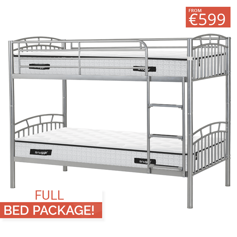 Snuggle Single Metal Bunk Bed Package