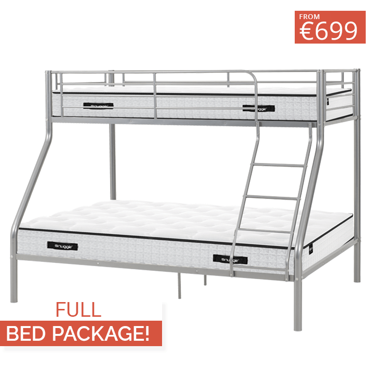 Snuggle Triple Metal Bunk Bed Package